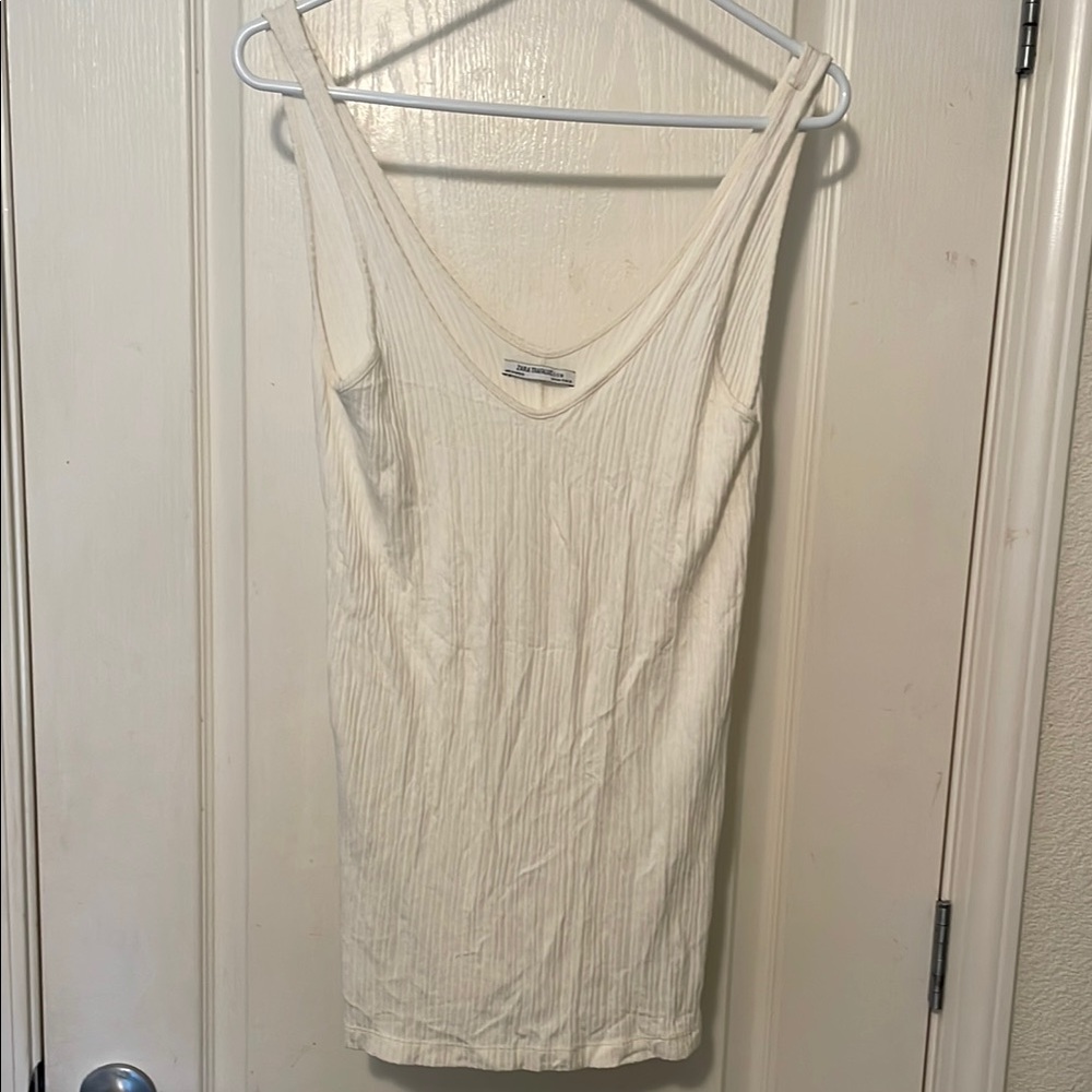 Zara Cream Fitted Camisole Top